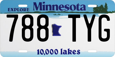 MN license plate 788TYG