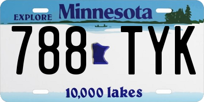 MN license plate 788TYK