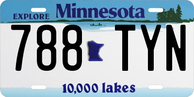 MN license plate 788TYN
