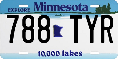 MN license plate 788TYR