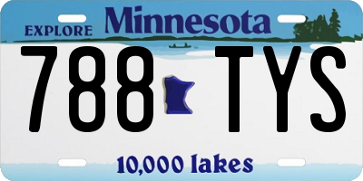 MN license plate 788TYS