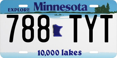 MN license plate 788TYT