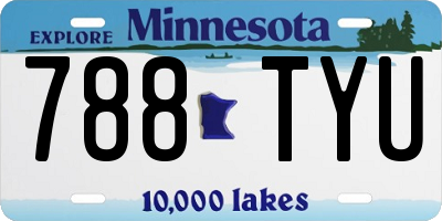 MN license plate 788TYU