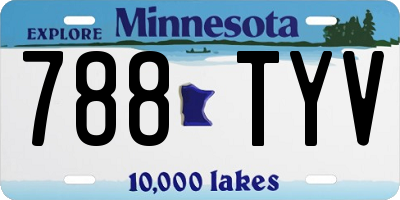 MN license plate 788TYV