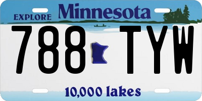 MN license plate 788TYW