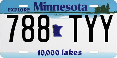 MN license plate 788TYY