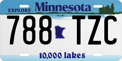 MN license plate 788TZC