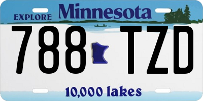 MN license plate 788TZD