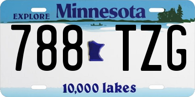 MN license plate 788TZG