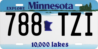 MN license plate 788TZI