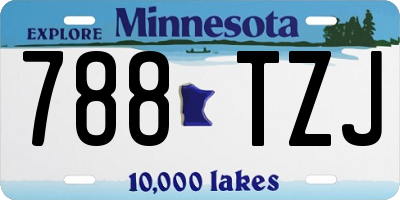 MN license plate 788TZJ