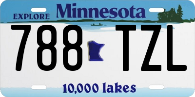 MN license plate 788TZL