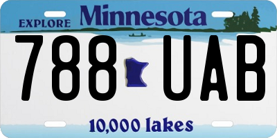 MN license plate 788UAB