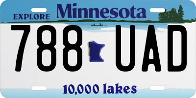 MN license plate 788UAD