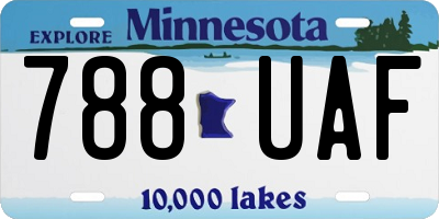 MN license plate 788UAF