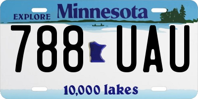 MN license plate 788UAU