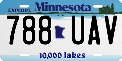 MN license plate 788UAV