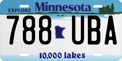 MN license plate 788UBA