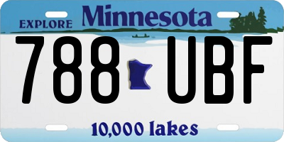 MN license plate 788UBF
