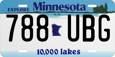 MN license plate 788UBG