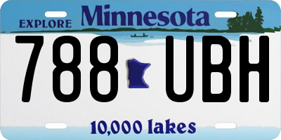MN license plate 788UBH