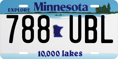 MN license plate 788UBL