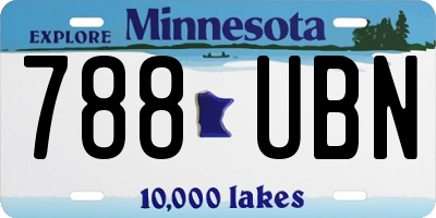 MN license plate 788UBN