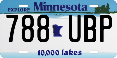 MN license plate 788UBP