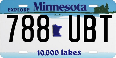 MN license plate 788UBT
