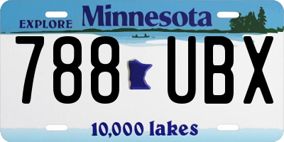 MN license plate 788UBX