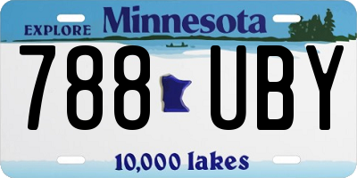 MN license plate 788UBY
