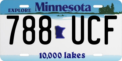 MN license plate 788UCF