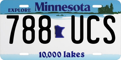 MN license plate 788UCS