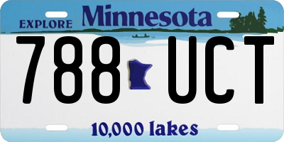 MN license plate 788UCT