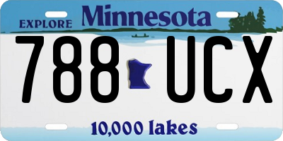 MN license plate 788UCX