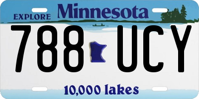 MN license plate 788UCY