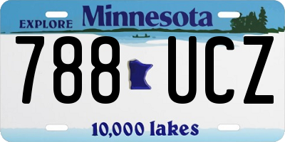 MN license plate 788UCZ