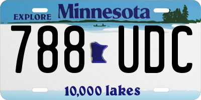 MN license plate 788UDC