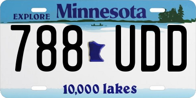 MN license plate 788UDD