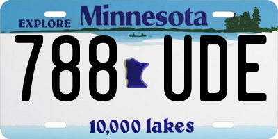 MN license plate 788UDE