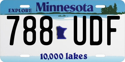 MN license plate 788UDF