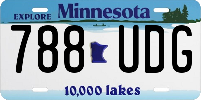 MN license plate 788UDG