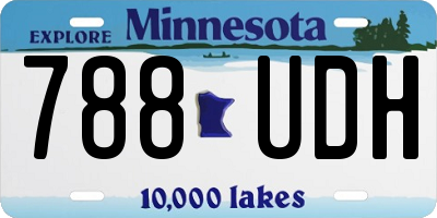 MN license plate 788UDH