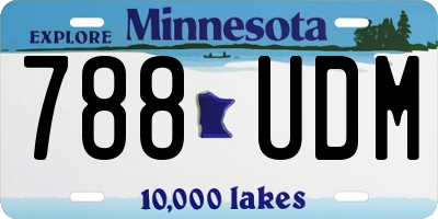 MN license plate 788UDM