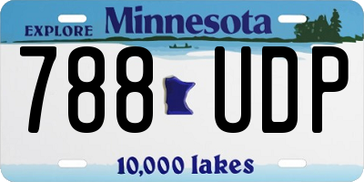 MN license plate 788UDP