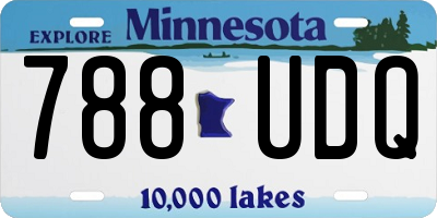 MN license plate 788UDQ