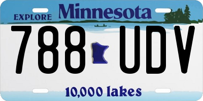 MN license plate 788UDV