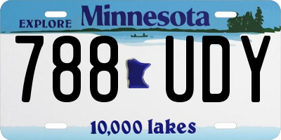 MN license plate 788UDY