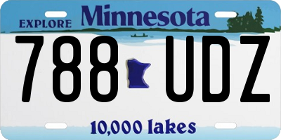 MN license plate 788UDZ