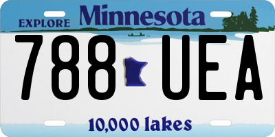 MN license plate 788UEA